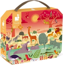 JANOD Puzzle v kufríku Savana 54 dielikov