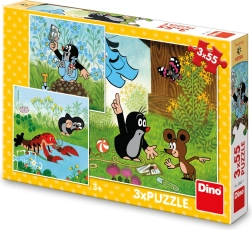 Dino puzzle Krtko a modré nohavice 3×55 dielikov