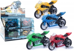 Kovová závodná motorka 11 cm