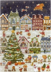 RoboTime puzzle Štedrý deň šteniat 1000 dielikov