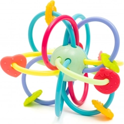 Silikónové hryzátko s hrkálkou BABY MIX