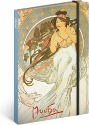 NOTIQUE poznámkový blok Alfons Mucha – Hudba linkovaný