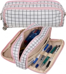 Veľký trojkomorový peračník v kockovanom dizajne