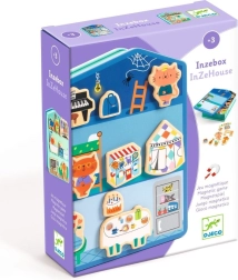 drevený magnetický domček Djeco s mačacími postavičkami