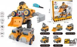 Robot 5v1 premieňateľný na vozidlá DIY