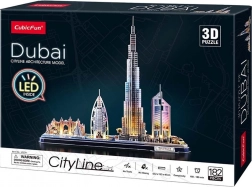 Sviaci 3D puzzle panorama Dubaj CityLine od CUBICFUN, 182 dielikov