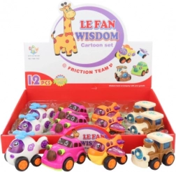 Baby dopravné prostriedky so zotrvačníkom 12 ks