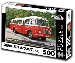 Puzzle RETRO-AUTA Škoda 706 RTO MTZ 500 dielikov