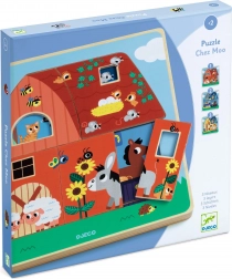 Trojvrstvové drevené puzzle Gazdovstvo