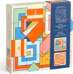 Posuvné drevené puzzle Frank Lloyd Wright: Imperial Hotel 2 v 1 (16 dielikov)
