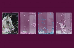 Obal na zošit A5 s trblietkami