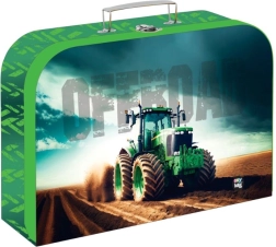 Detský kufrík na výtvarné potreby 34 cm – traktor OXYBAG