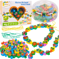 Drevené koráliky na šnúrke lienka