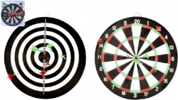 Terč na šípky 41 cm so 6 šípkami obojstranný