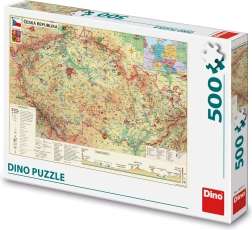 Dino puzzle Mapa Českej republiky 500 dielikov