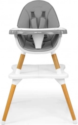 Jedálenská stolička 2v1 Malmo šedá