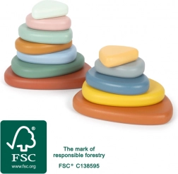 Montessori riečne kamene small foot – drevená balančná hra