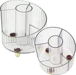 Organizér na kancelárske potreby priehľadný biely