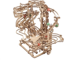Drevená mechanická guľôčková dráha UGEARS s reťazovým pohonom – 3D puzzle