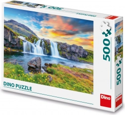 Puzzle DINO Islandský vodopád 500 dielikov