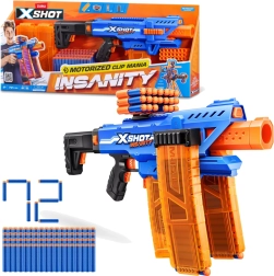 ZURU X-SHOT INSANITY automatická pištoľ na penové šípky, 72 šípok