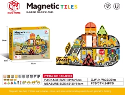 Magnetická stavebnica stavenisko, 41 dielov