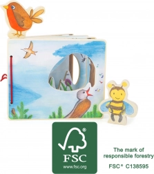 Drevená obrázková knižka s včielkou SMALL FOOT