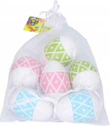 Dekoračné plastové vajíčka farebné 4x6 cm
