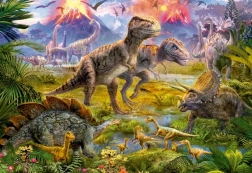Puzzle 500 dielikov, stretnutie dinosaurov