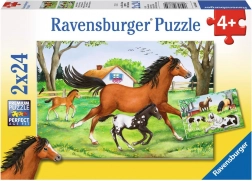 RAVENSBURGER puzzle svet koní 2×24 dielikov