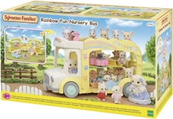Farebný autobus SYLVANIAN FAMILIES – multifunkčný trojposchodový autobus pre figúrky