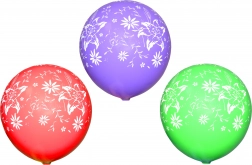 Nafukovacie balóniky s potlačou Kvietky - sada 10ks