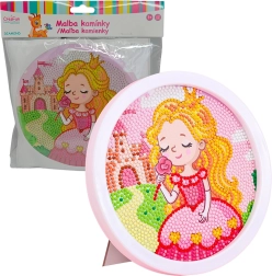 Diamantové maľovanie s rámom – kreslená princezná 17 cm