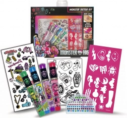 monster high tetovacia sada s trblietavými gélmi a samolepkami