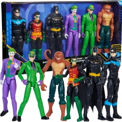 Súprava 6 figúrok DC Comics – Batman, Robin, Nightwing, Joker, Hádankár a Copperhead 28 cm