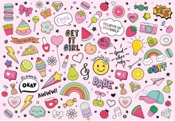 Puzzle s nálepkami Ikony 250 dielikov