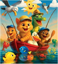 Drevené puzzle Rybárčenie WOODEN CITY (20 dielikov)