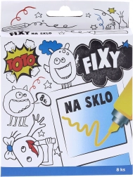 Fixky na sklo – sada 8 farieb
