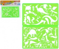 Plastové šablóny na kreslenie 2 ks 11 × 18 cm