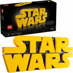 logo STAR WARS z kociek LEGO pre dospelých
