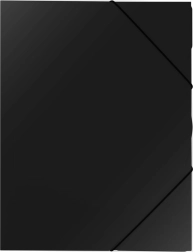 Zložka s gumičkou A4 z polypropylénu, čierna