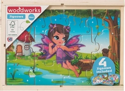 Drevené puzzle Víly a Jednorožce