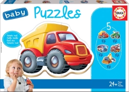 baby puzzle vozidlá 5v1 od educa (3–5 dielov)