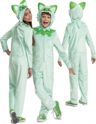 Detský kostým POKEMON Sprigatito kigurumi 127–136 cm (7–8 rokov)