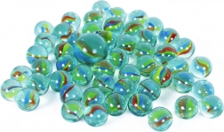 Sklenené guličky s dúhovými vzormi