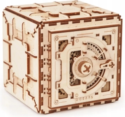 Drevený mechanický trezor UGEARS – 3D puzzle 179 dielikov