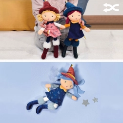 doudou jolijou látková bábika čarodejnica 24 cm