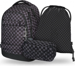 Súprava školských potrieb BAAGL Skate Max sivá: batoh, peračník a vrecko