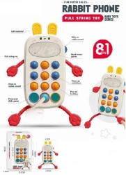 telefón pre najmenších zajačik – ťahacia hračka so zvukmi