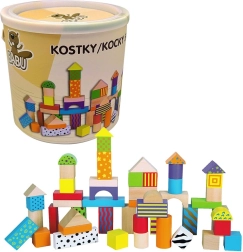 Babu drevené kocky 50 ks v vedierku